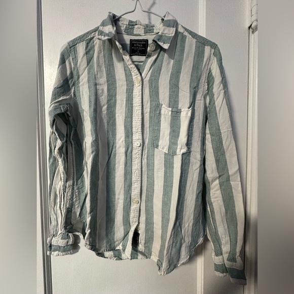 Abercrombie & Fitch Women's Striped Button-Down Shirt - Picture 1 of 2